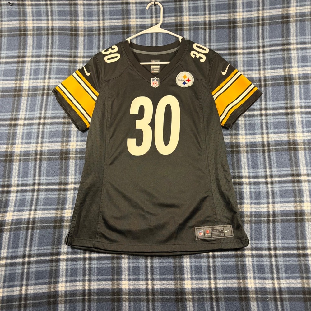 Nike Pittsburgh Steelers James Conner 30 NFL Jersey Womens L Black 472957-010